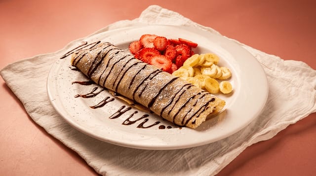 Strawberry Banana Nutella Crepe.